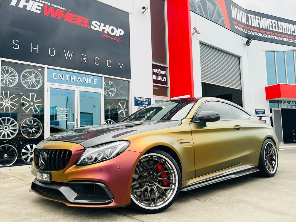 MERCEDES C63 WITH CUSTOM BC FORGED WHEELS |  | MERCEDES 